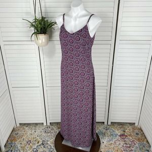 New Catherine Catherine Malandrino Printed Spaghetti Strap Maxi‎ Dress Size S
